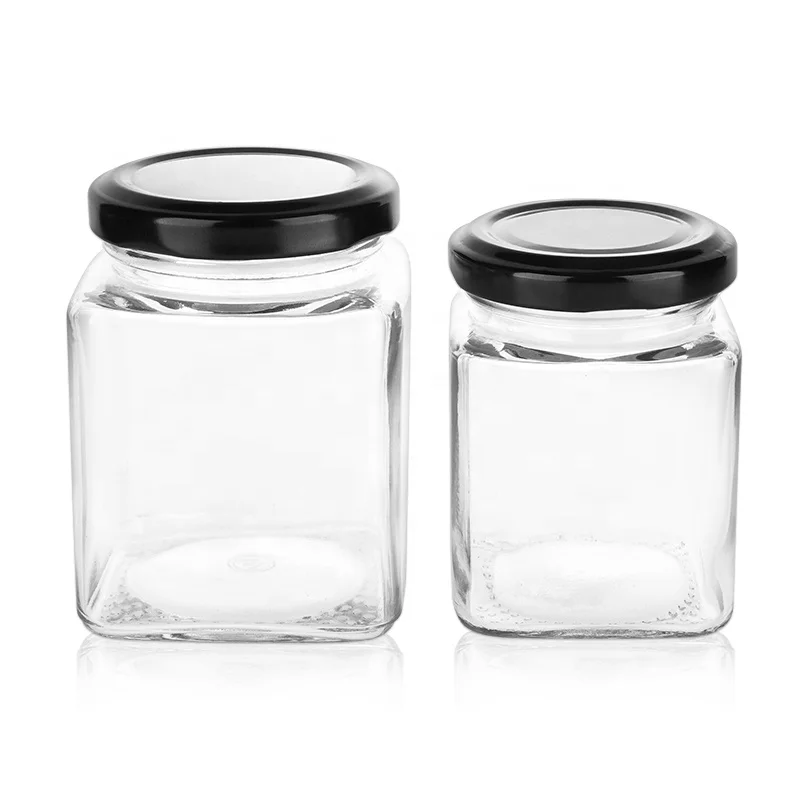 Manufacturer 50ml 75ml 100ml 150ml 180ml 220ml 280ml 380ml 500ml Food seasoning glass jar with metal lid