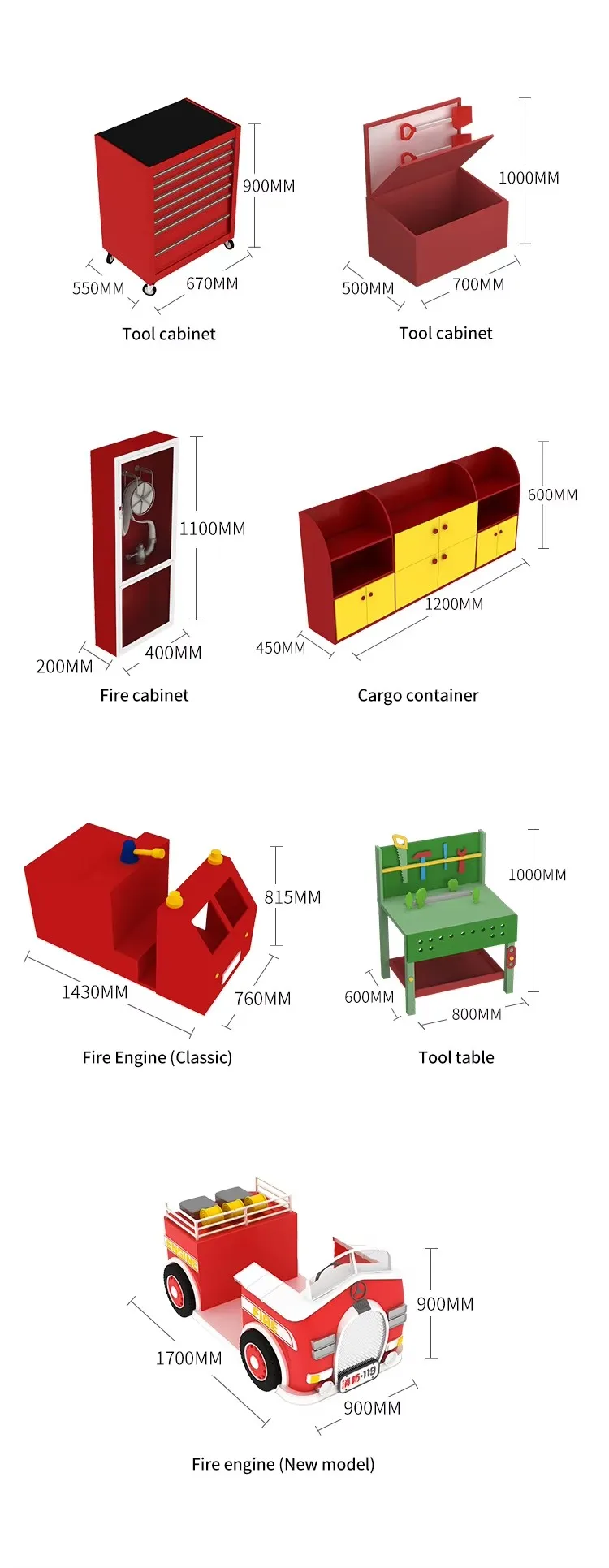 Indoor Playhouse Toy Simulation Fire Station Set Scenario Simulation Fire Fighting and Fire Extinguishing Scenes Equipment