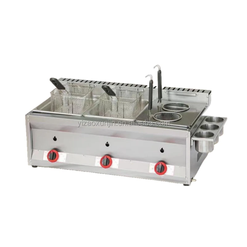 20L+8L tank liquefied petroleum gas frying furnace stainless steel doughnut deep-fried dough sticks machine