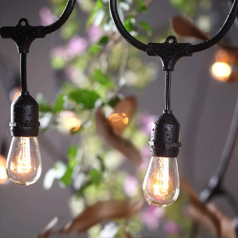 12 volt safe outdoor string lights hanging or fixed type warm light led string lights