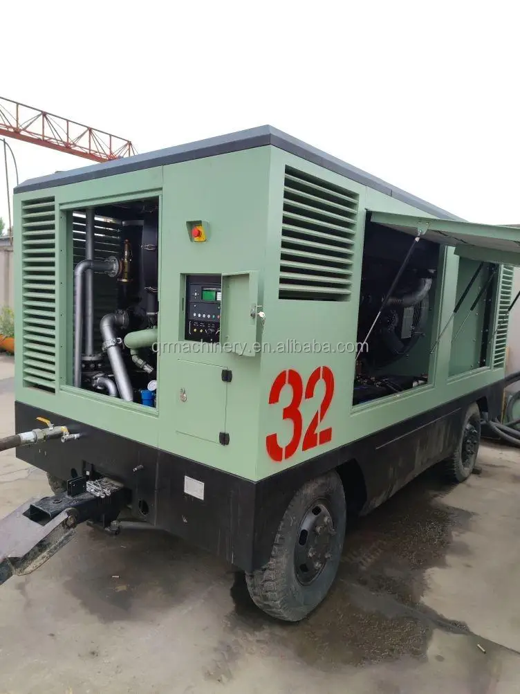 Подержанный газовый компрессор Sullair 850RH для добычи полезных ископаемых отработанный большой топливный бак дизельный гусеничный двигатель воздушный