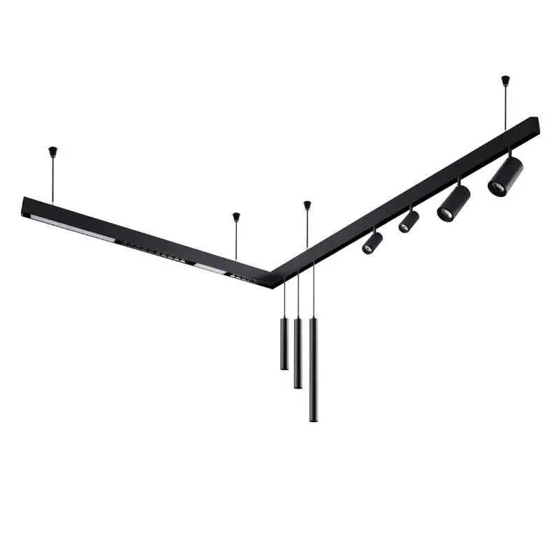 Enideng 48V COB LED Magnetic Track System 4 Wire Track spot light 5W 7W