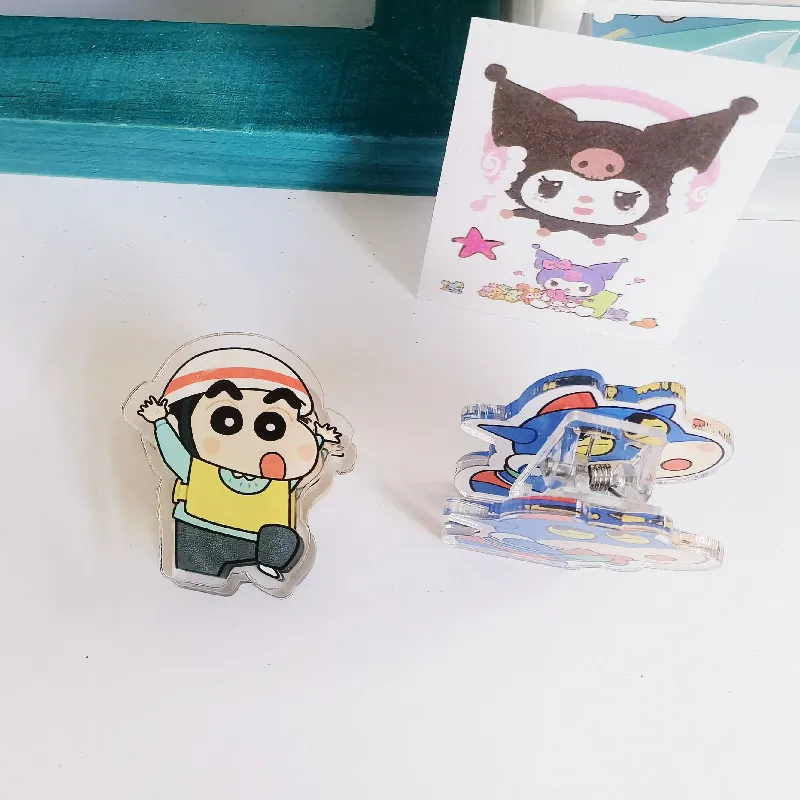 Бесплатный образец двухсторонней бумаги для теста на мелок Shin-chan акриловые полипропиленовые зажимы пластиковый зажим заказ