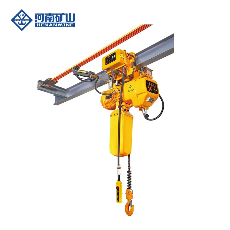 Ultra-light electric running type single double speed chain hoist