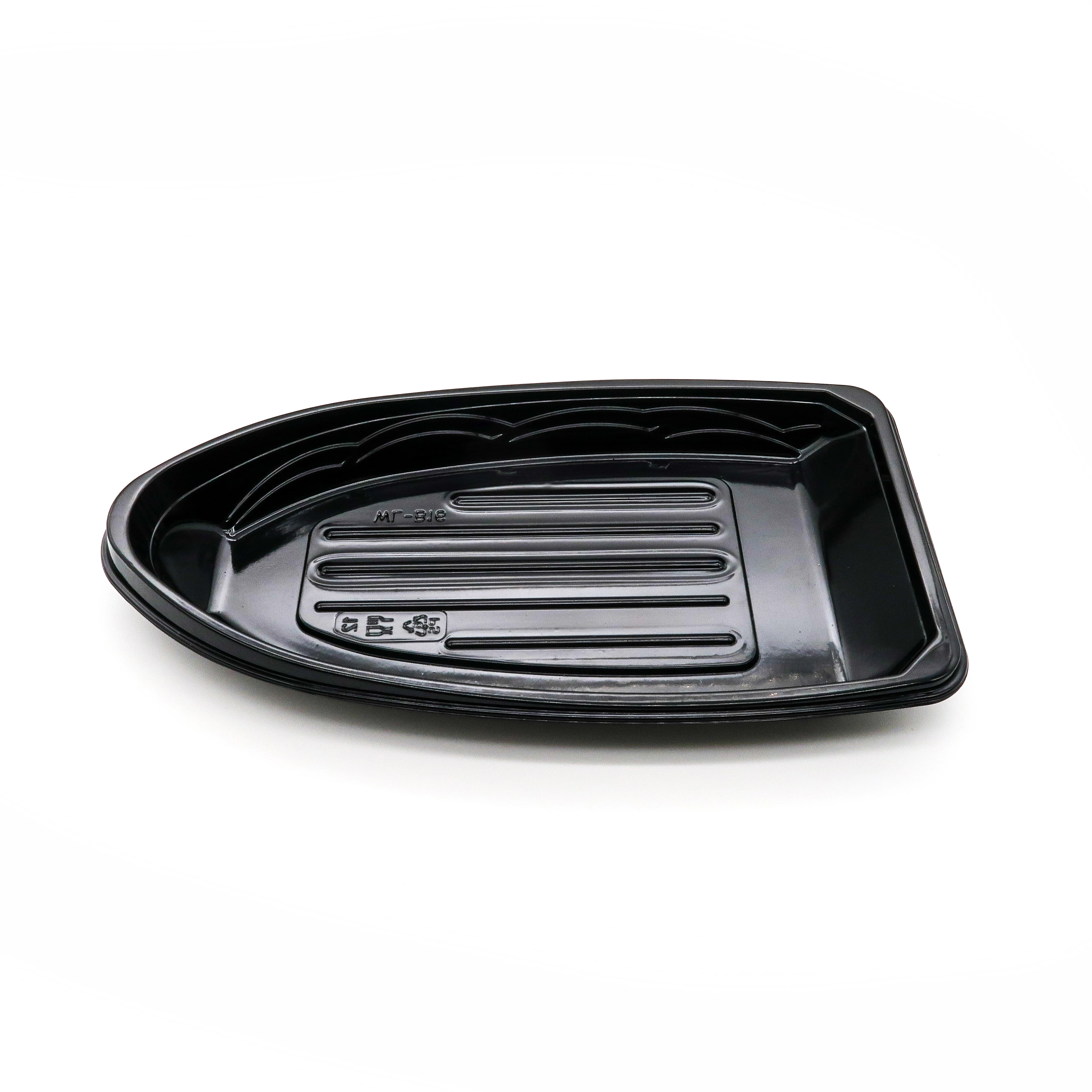 Transparent Packaging Boat Party Sushi Box With Clear Lid