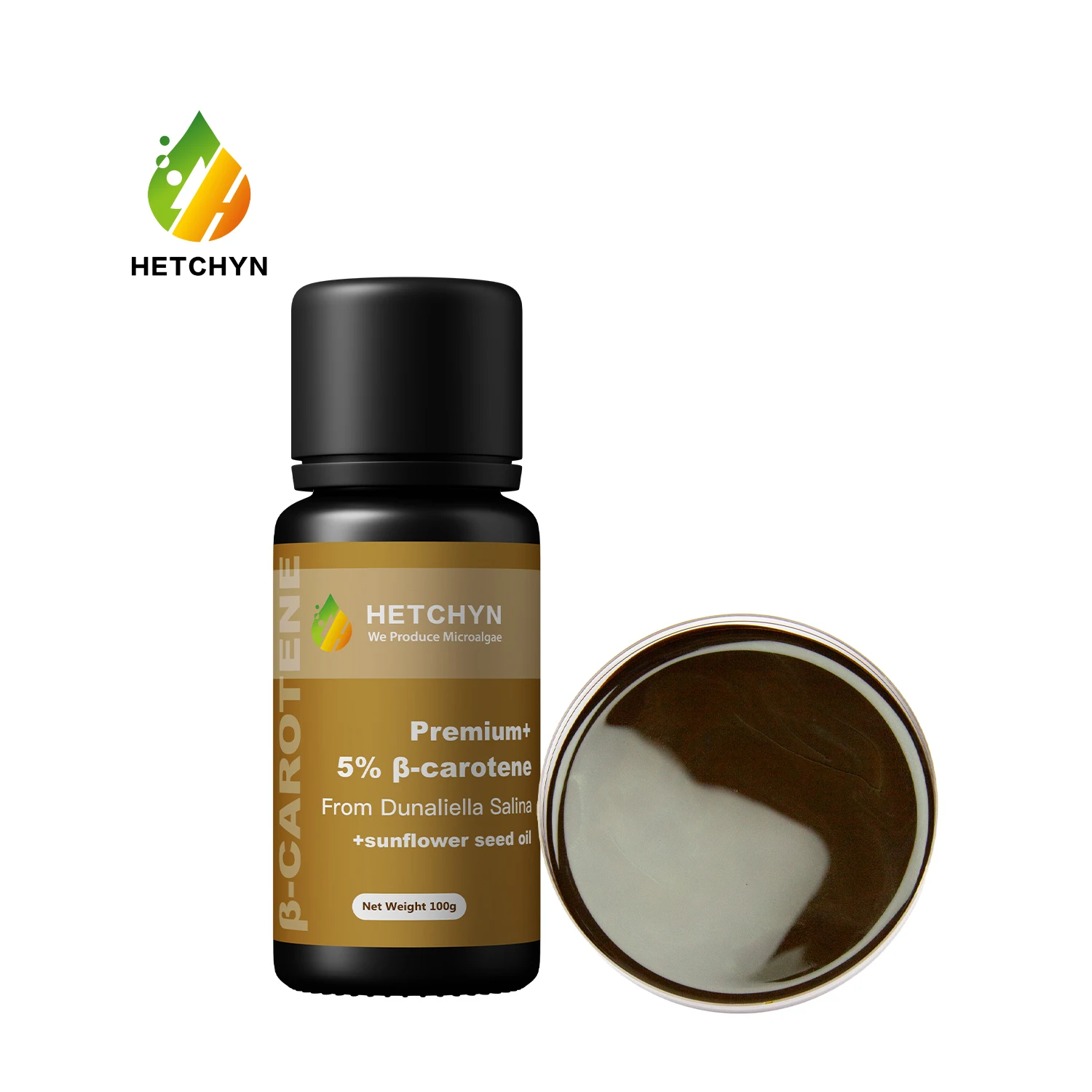 Hetchyn Microalgae Product 5% beta carotene extract oil added Sunflower seeds of natural dunaliella salina oil