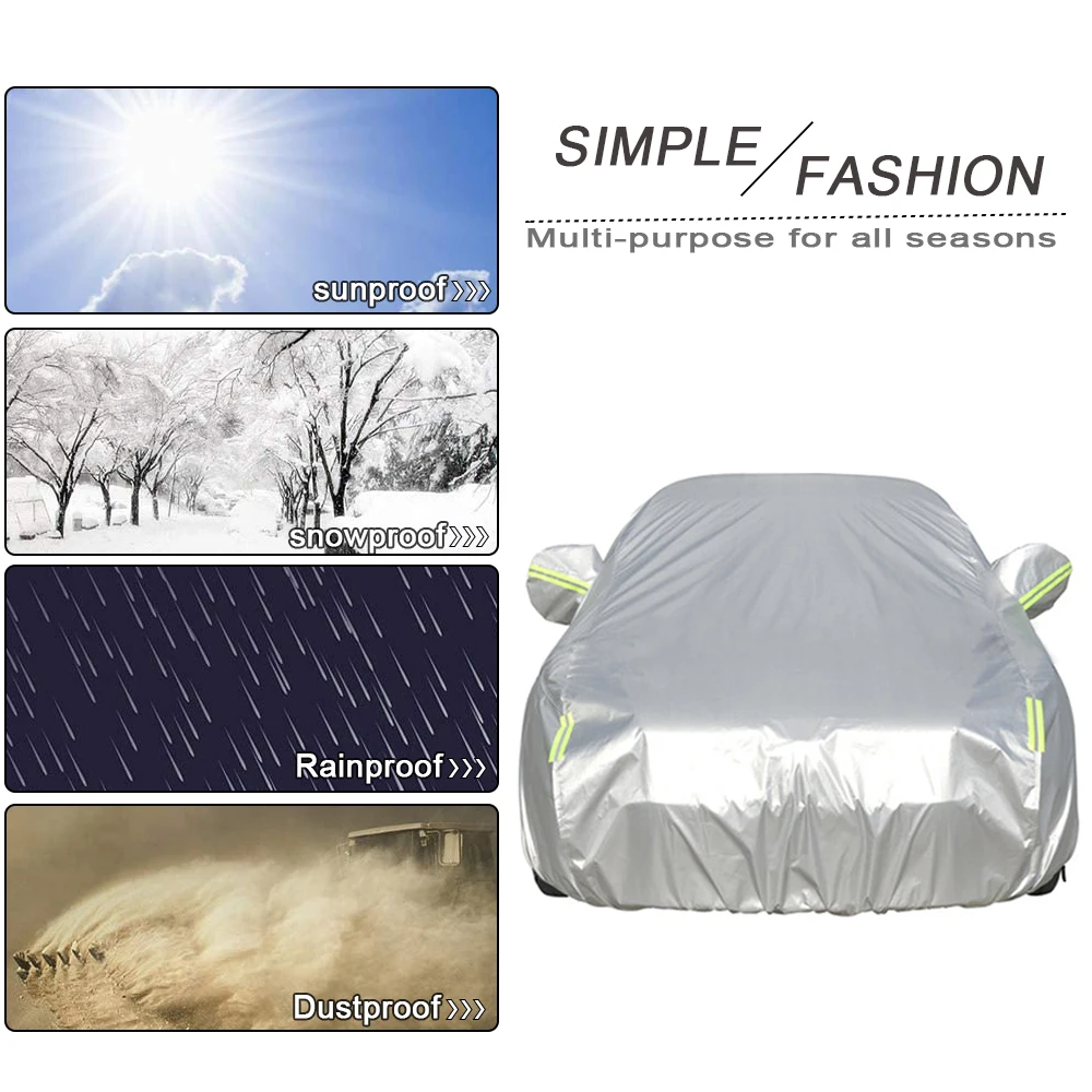 Mucheky Waterproof All Weathe Protector Hail Windproof UV Resistant Snow Rain Dust Hail Protection Car Covers For MPV SUV Sedan