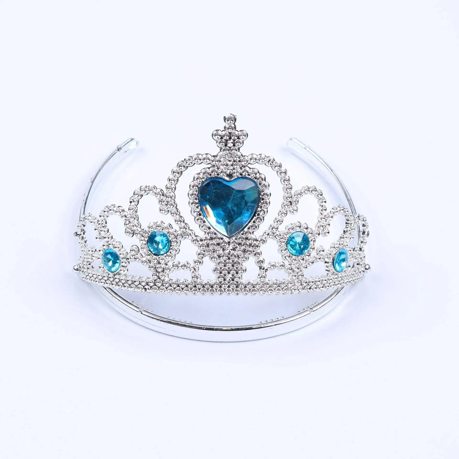 Korean Fashion Kid Tiaras Para Noivas Crown 11.5cm Popular Wedding Tiara Bridal Crowns For Princess Plastic Crystal Head Piece