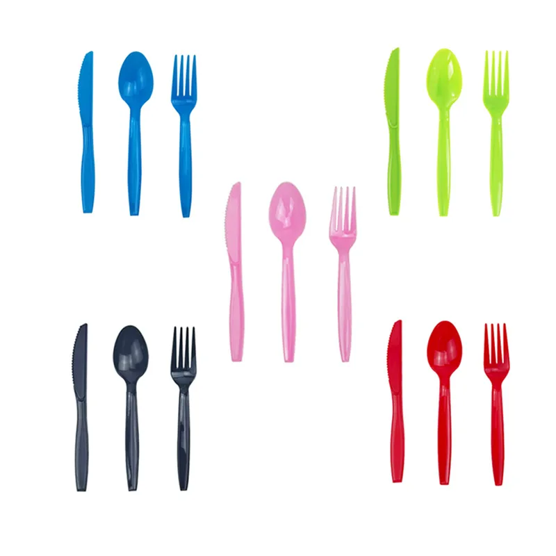 Newest Party Supplies Fruit Snack Fork Hotel Wedding Birthday Cake Fork Disposable Cutlery Set