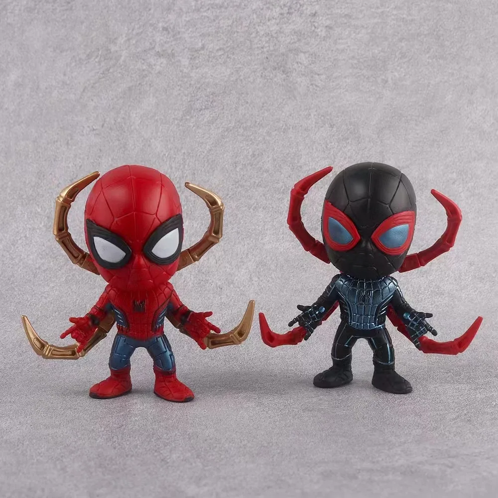 Anime Cool Cartoon Marvel Spider Man Dead Pool Venom Design Action Figures Sets Wholesale Gift Car Cake Decoration Action Figure
