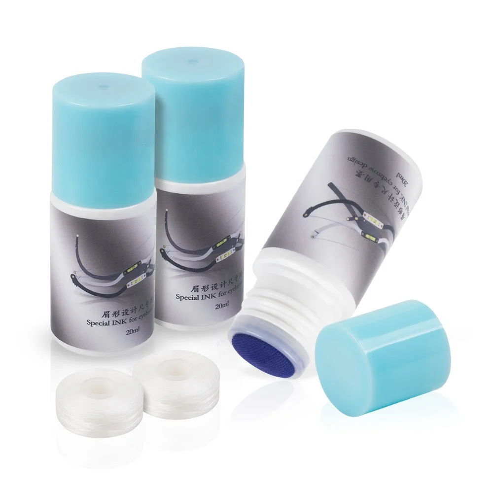 Wholesale 20ml permanent makeup microblading eyebrow meansuring special brow mapping ruler ink