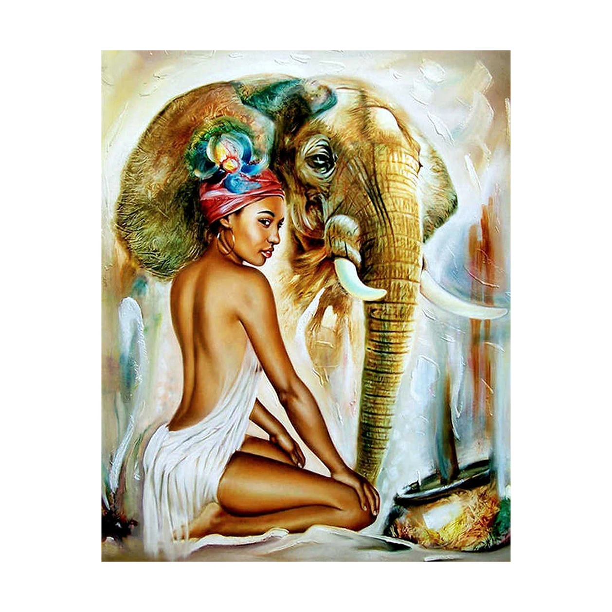 paint boy OEM best seller arts and crafts classical nude sexy woman elephant home decoration easy to make DIY diamond painting