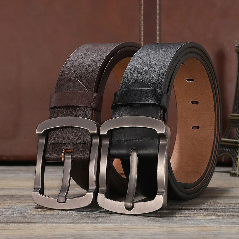 Новинка, мужские деловые модные ремни из искусственной кожи, мужские кожаные режущие пряжки, Простой ремень