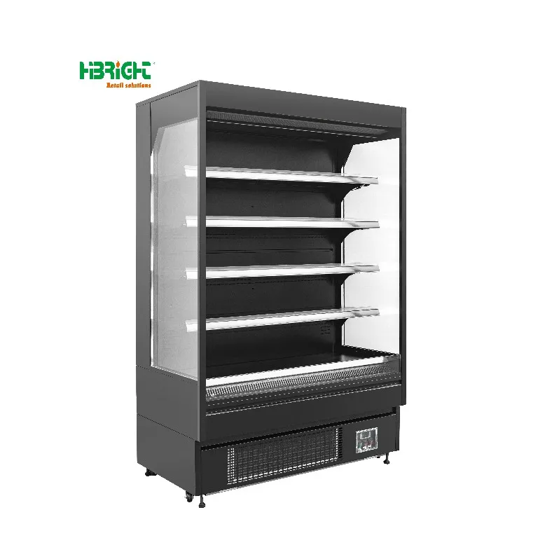Highbright  Supermarket Fridge Multi Type Plug-in Glass Door R290 Refrigerant Open Chiller