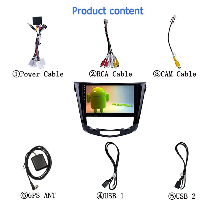 TFT/IPS 10.2' Android 9.0 Car MP5 Multimedia Player For Nissan QashQai X-Trail 2013-2016 Car Radio Auto GPS Navigation