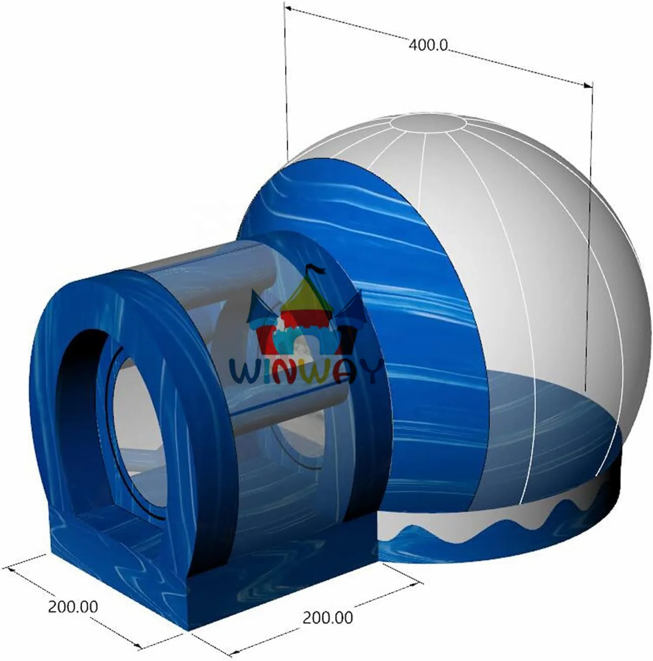 Kids Party Balloons Fun House Giant Clear Inflatable Crystal Igloo Dome Bubble Tent Transparent Bubble Balloons House