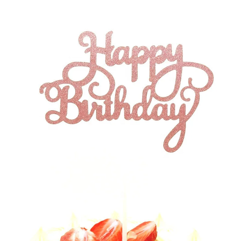 Cake Flag Cupcake Toppers Birthday Party Decorations Kids Cake Topper Happy Birthday Cupcake Toppers Birthday Party Supplies