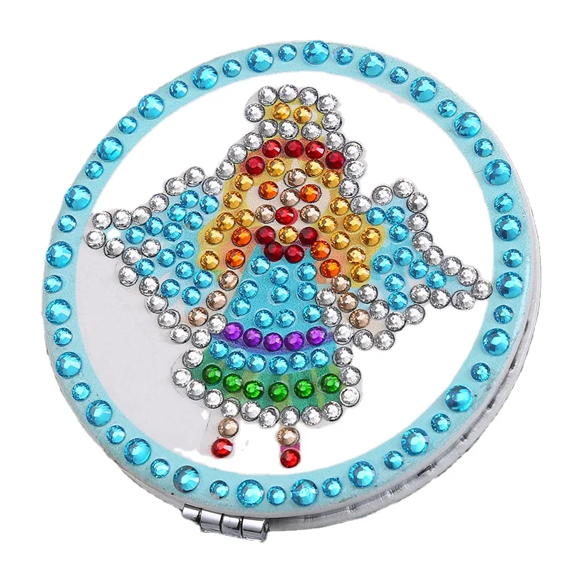 
Mini Makeup Mirror Angel DIY Special Shaped Diamond Painting Ultra-thin Makeup Mirror Handmade Gifts 