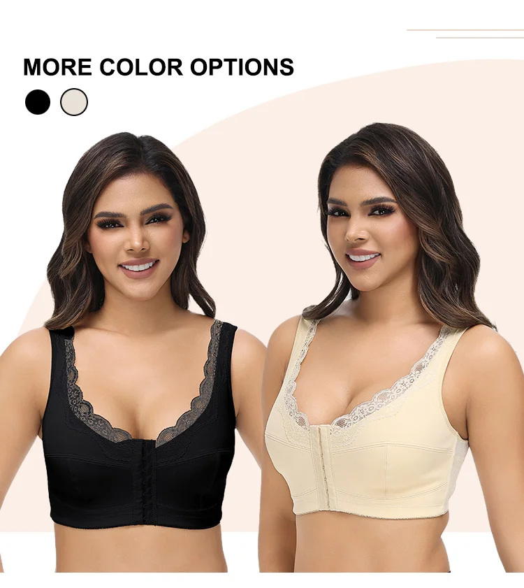 Women plus Size Body Shaper Bra High Compression Post Surgery Bra Fajas para mujer Colombianas Shapewear Bra With Lace