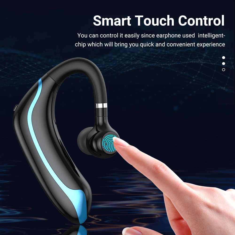 Langsdom Wireless Bluetooth Earphones Single Ear Hook Business Stereo Headphones Headset Handsfree Sports Earphones With Mic