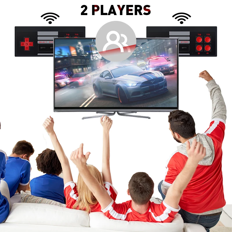 DATA FROG wholesale retro video game consoles from China 2.4G mini  Wireless video game players built in 600pcs 8 bit games