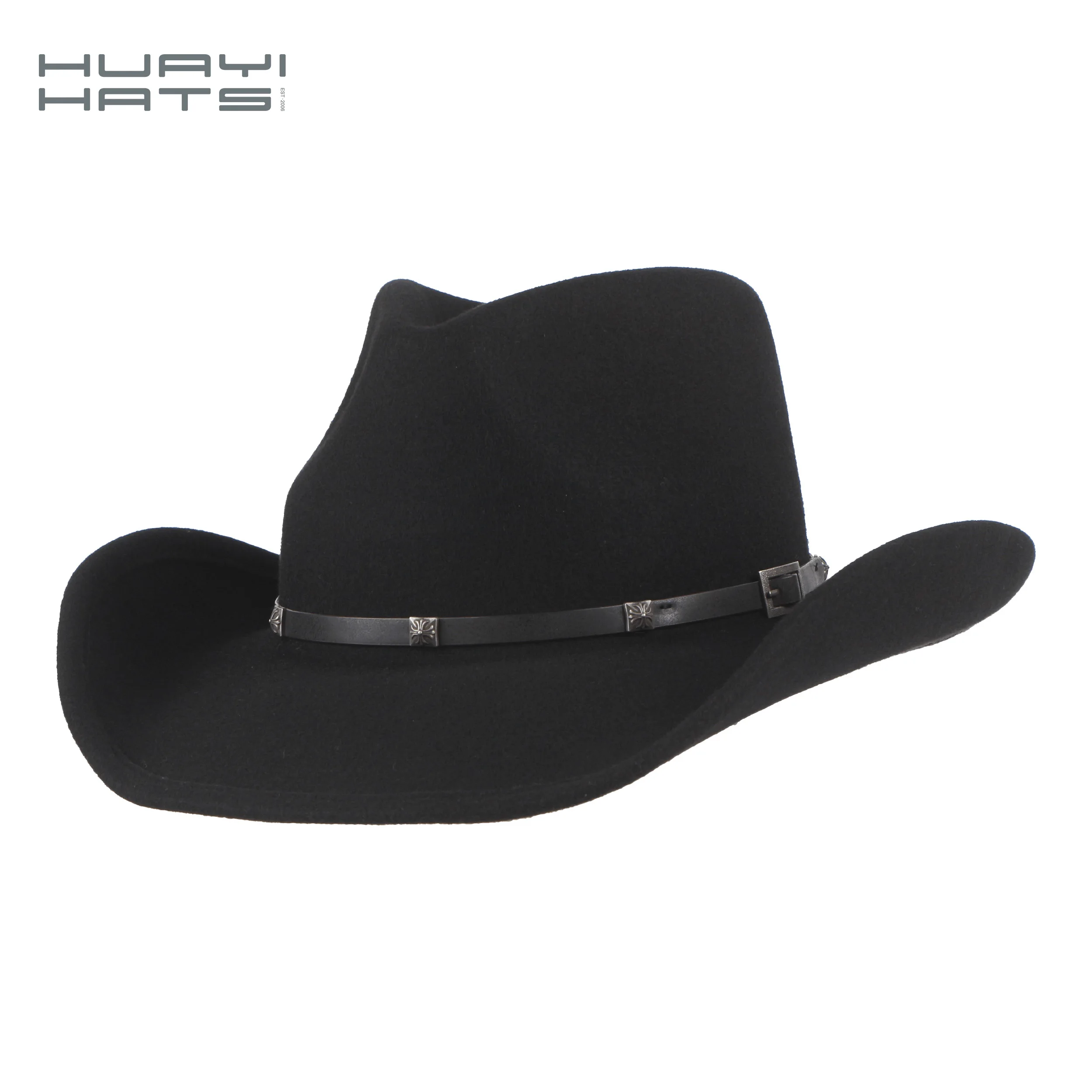 Custom Flat Brim Hat Camo Black Cowboy Straw Hat For Men Women Blank Pink White Western Cowboy Hats