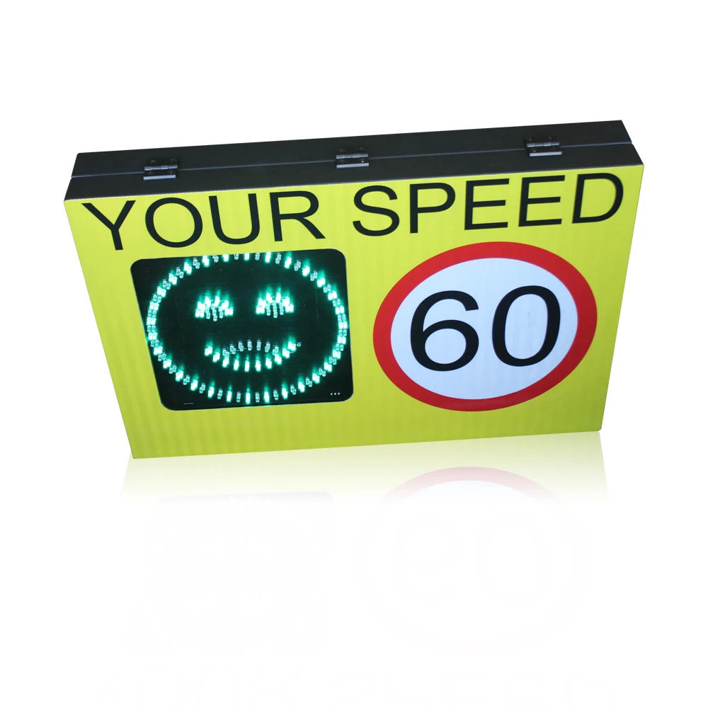 Smile Face Radar Speed Sign With Built-in Radar Speed Measurement Module On Sales