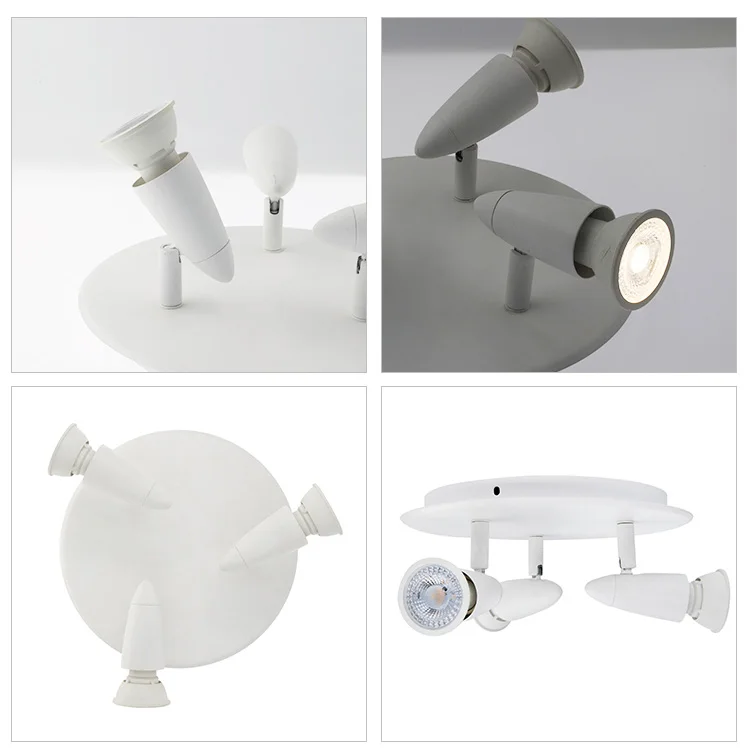 VERTEX patent spot lighting spotlight Gu10 lamp led Ceiling tilt 340 surface mounted hotel Holder 5Wx3 1200lm 4000K Ra80 CE RoHs