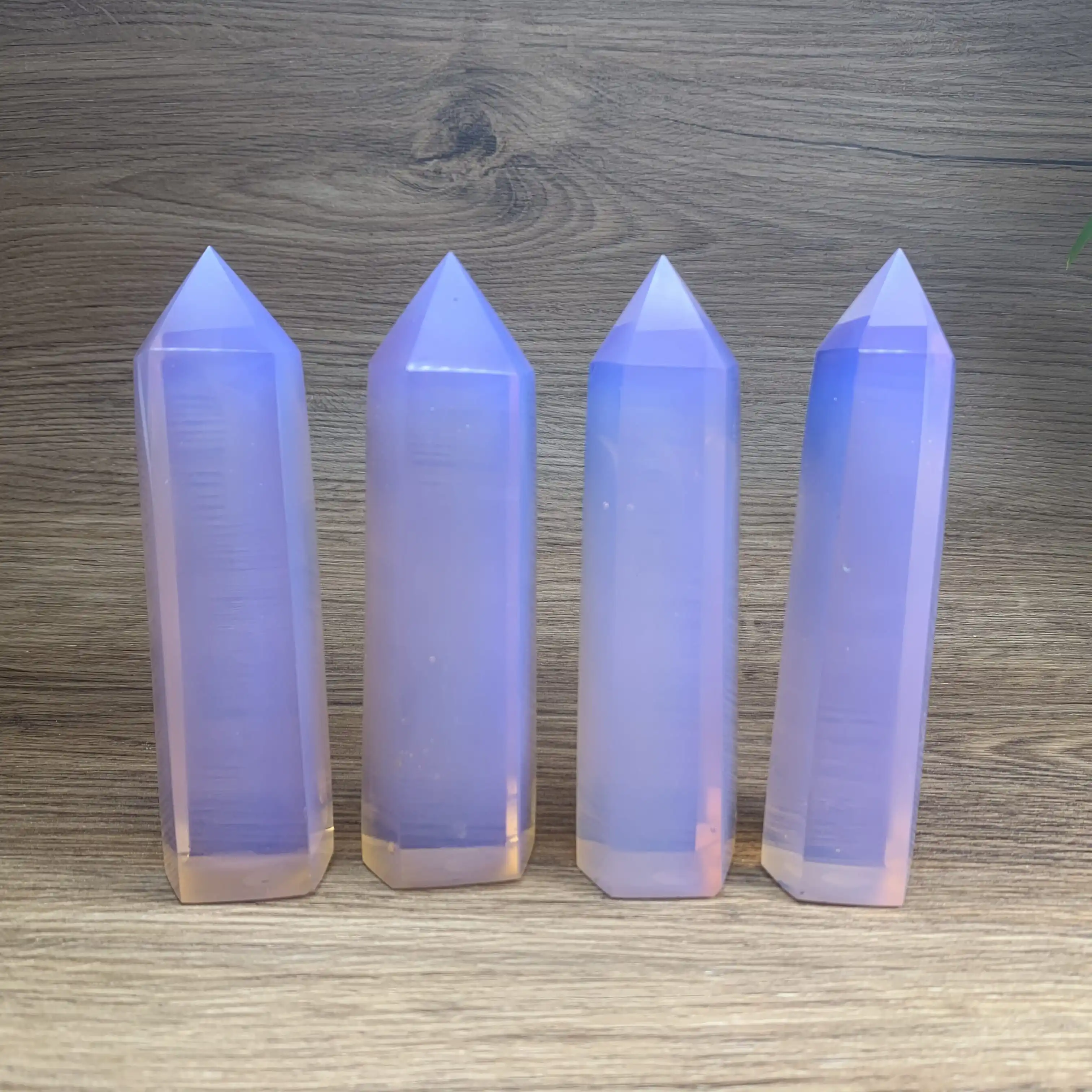 
Wholesale Natural Crystal tower wand point pink opalite tower for decoration 