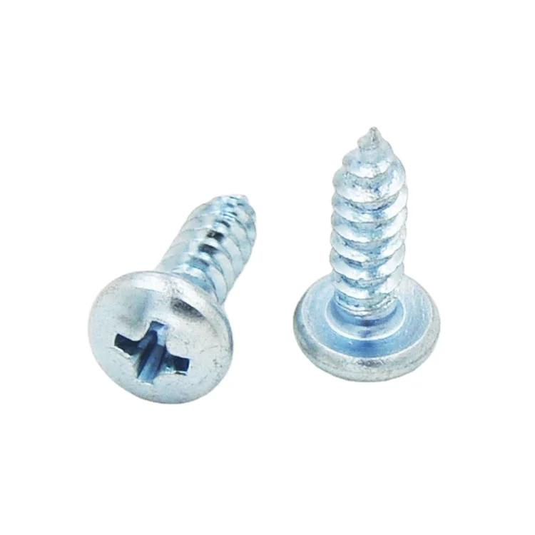 Self-tapping screw for pan head with cross groove in metric stainless