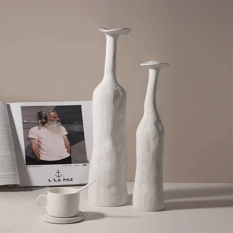 Скандинавская винная бутылка Morandi Керамические роскошные цветочные вазы креативная Минималистичная однотонная ваза современного дизайна для