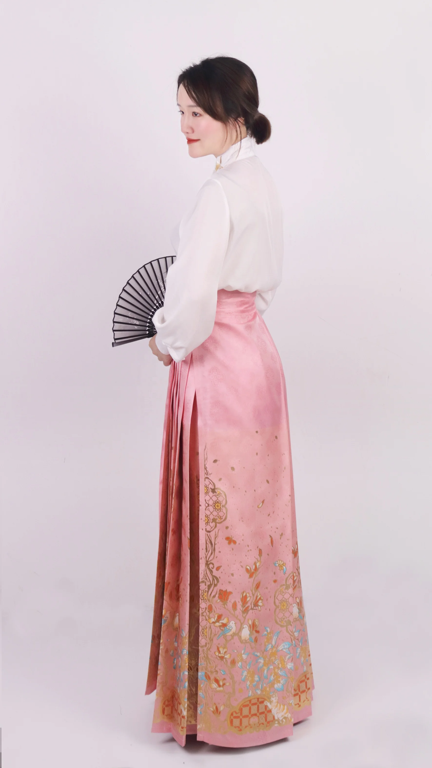 Horse Face Skirt Set 2024 New Daily Improved Spring and Autumn Plus Size Pink New Chinese Style Hanfu Female Chinese Style