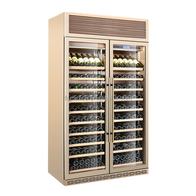 MUXUE Two Glass Door wine display cooler wine refrigerator wine display fridge  MX-HJG1200F