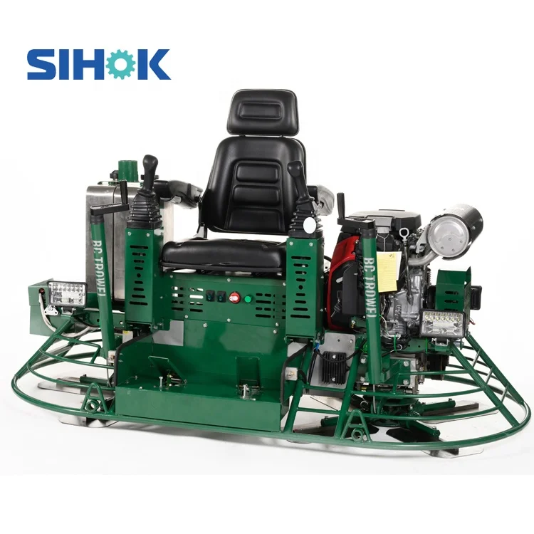 Hydraulic operation 8ft 46inch ride on concrete helicopter power trowel machine