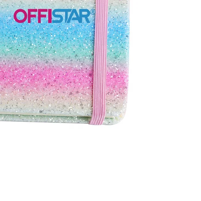 Shing Glitter School Office Notebook Stationary Notebook Journal A4 A5 With Gradient Color For Gift Students