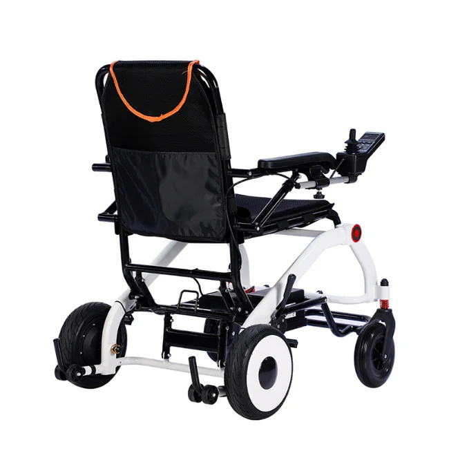 Electric lightweight folding wheelchair for elderly/disabled people