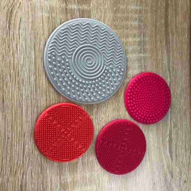 Circular Beauty Silicone Makeup Brush Washing Scrubber Board Multi Color Cosmetic Cleaning Mat Pad