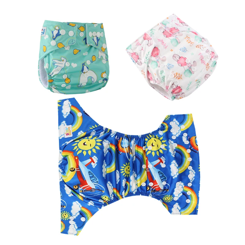 Wholesale Baby  Reusable Eco-Friendly Ecological Pocket Diaper Washable Nappy For 3-15kg Baby