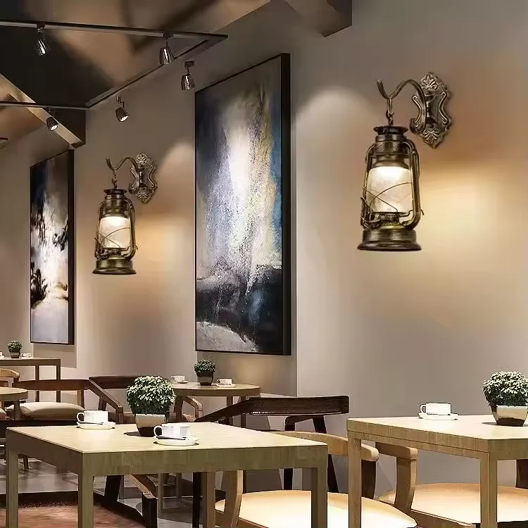 Retro Vintage Wall Sconce Home Decorative Night Light Industrial Simple E27 Iron Art Wall Light For Hotel Living Room Bedside