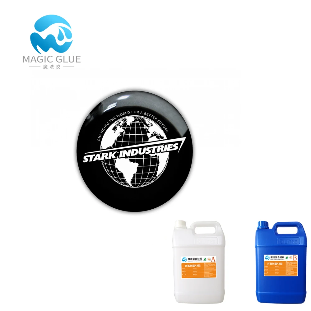 Industrial Non Toxic Clear Flexible Epoxy Doming Resin For Nameplate/Card Coatin