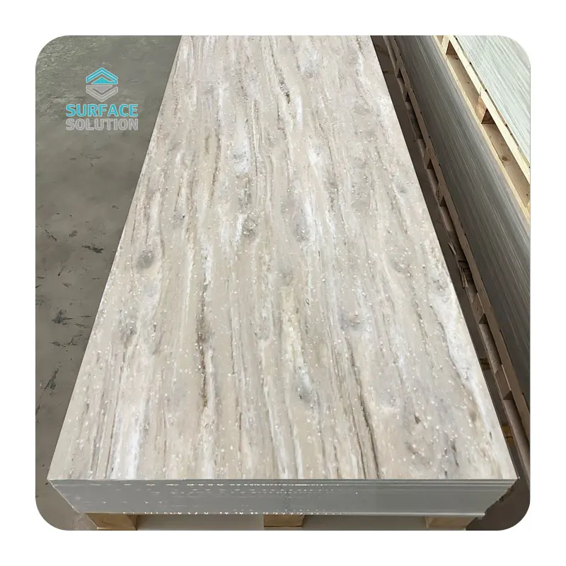 6mm 12MM thick solid surfaces artificial marble color factory direct price  solid surface sheet export