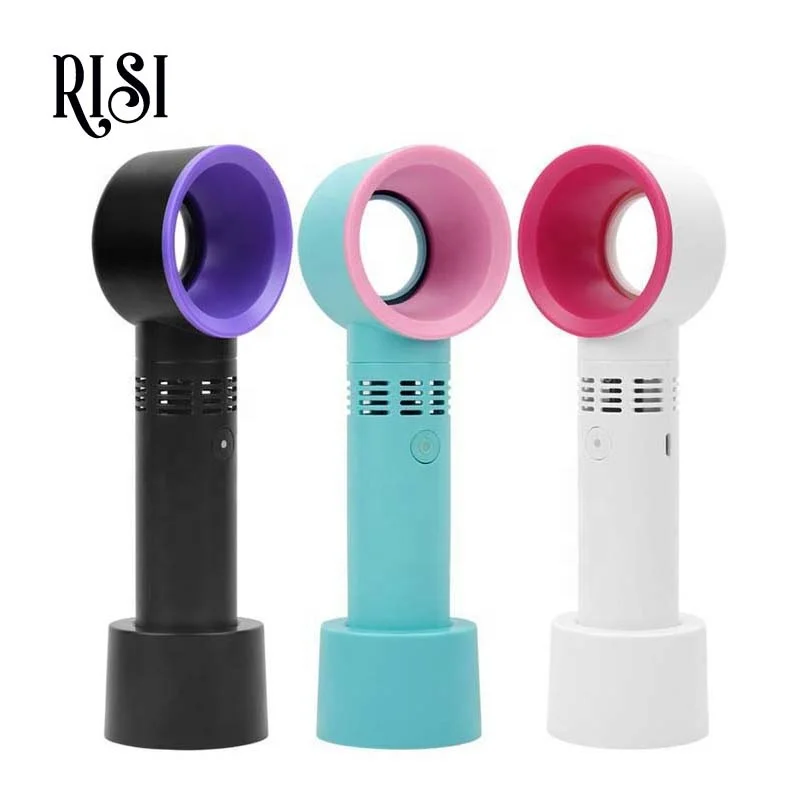 RISI Mini Fan Eyelash Portable Leafless Air Blower USB Mini Fans Eyelash Dryer for Eyelash Extension
