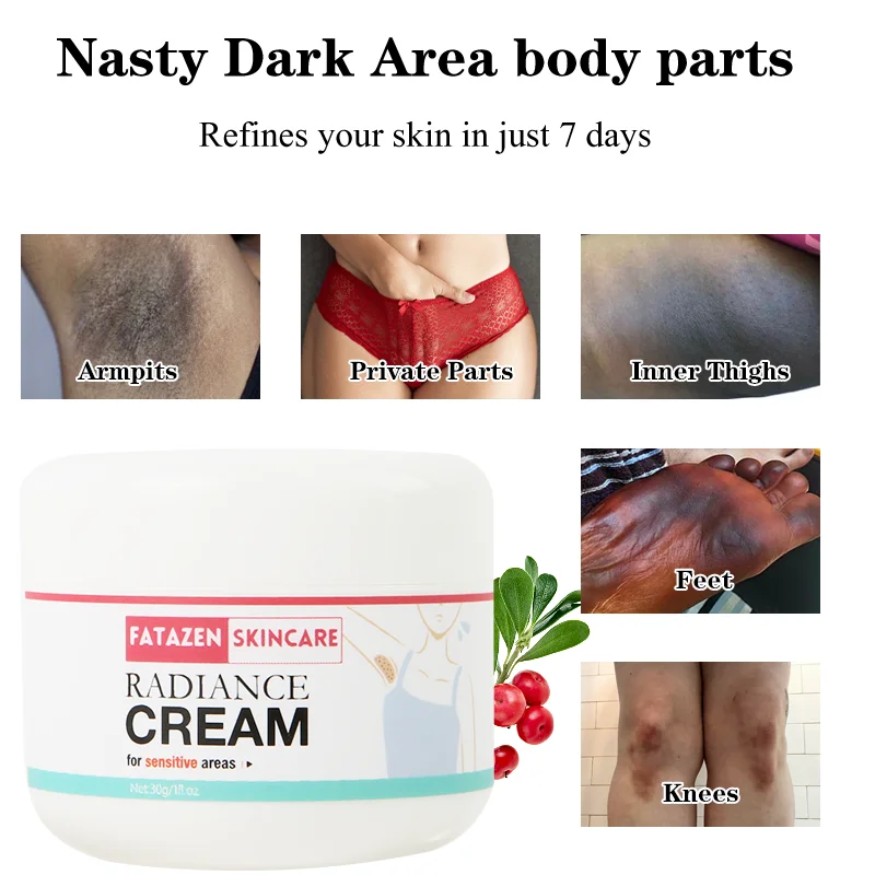 Private Label Body Care Whitening Moisturizer Skin Care Products Extreme Anti Dark Spot Armpit Knees Elbows Whitening Body Cream