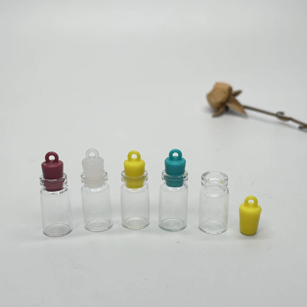 Mini Empty Glass Bottles With Silicone Stopper For Candy Packing Drift Bottle