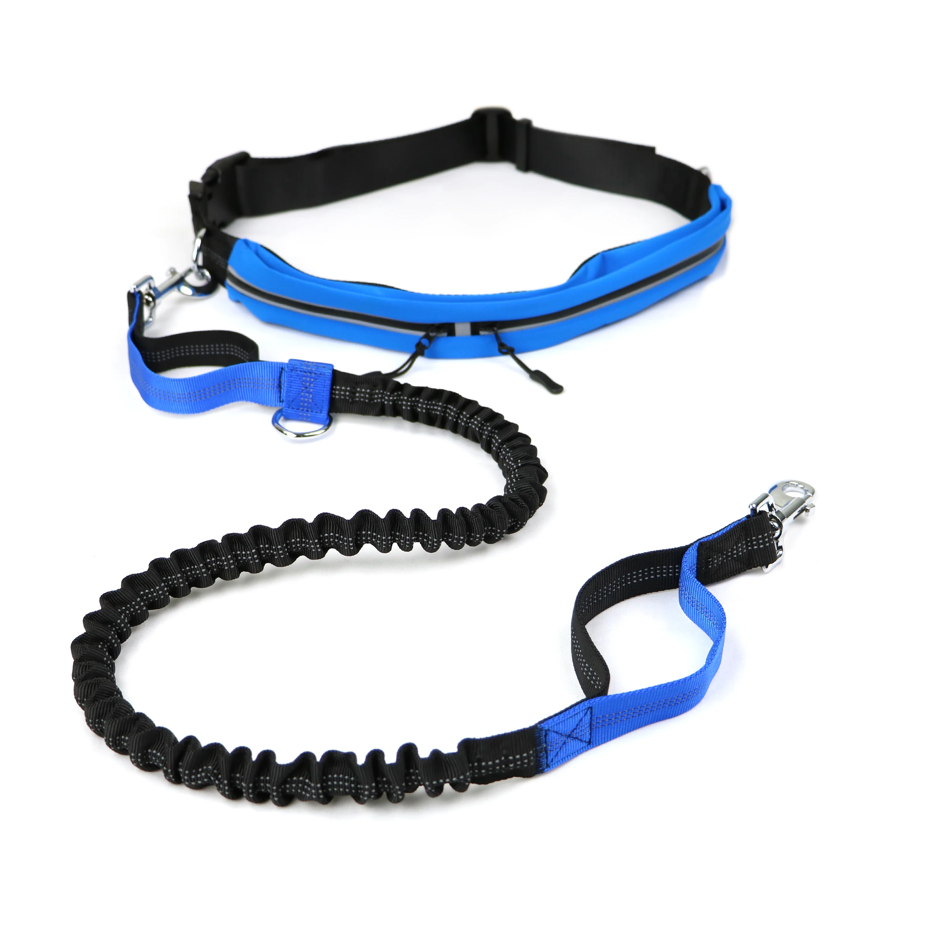 Изготовленным на заказ логосом хэндс-фри бег собачий поводок для бега нейлон банджи поводок для собак с водонепроницаемой молнией карман пояс Сумка-мешок