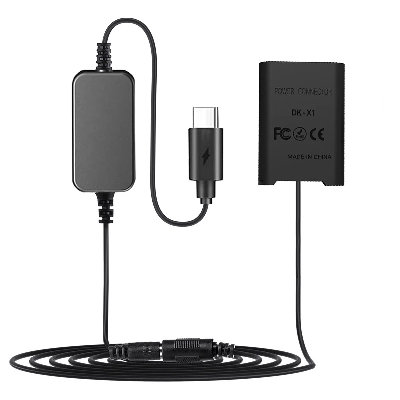 Type-c Adapter Supply DK-X1 DC Coupler dummy battery Kit for Sony DSC-RX1 RX1 DSC-RX100 RX100 Cameras