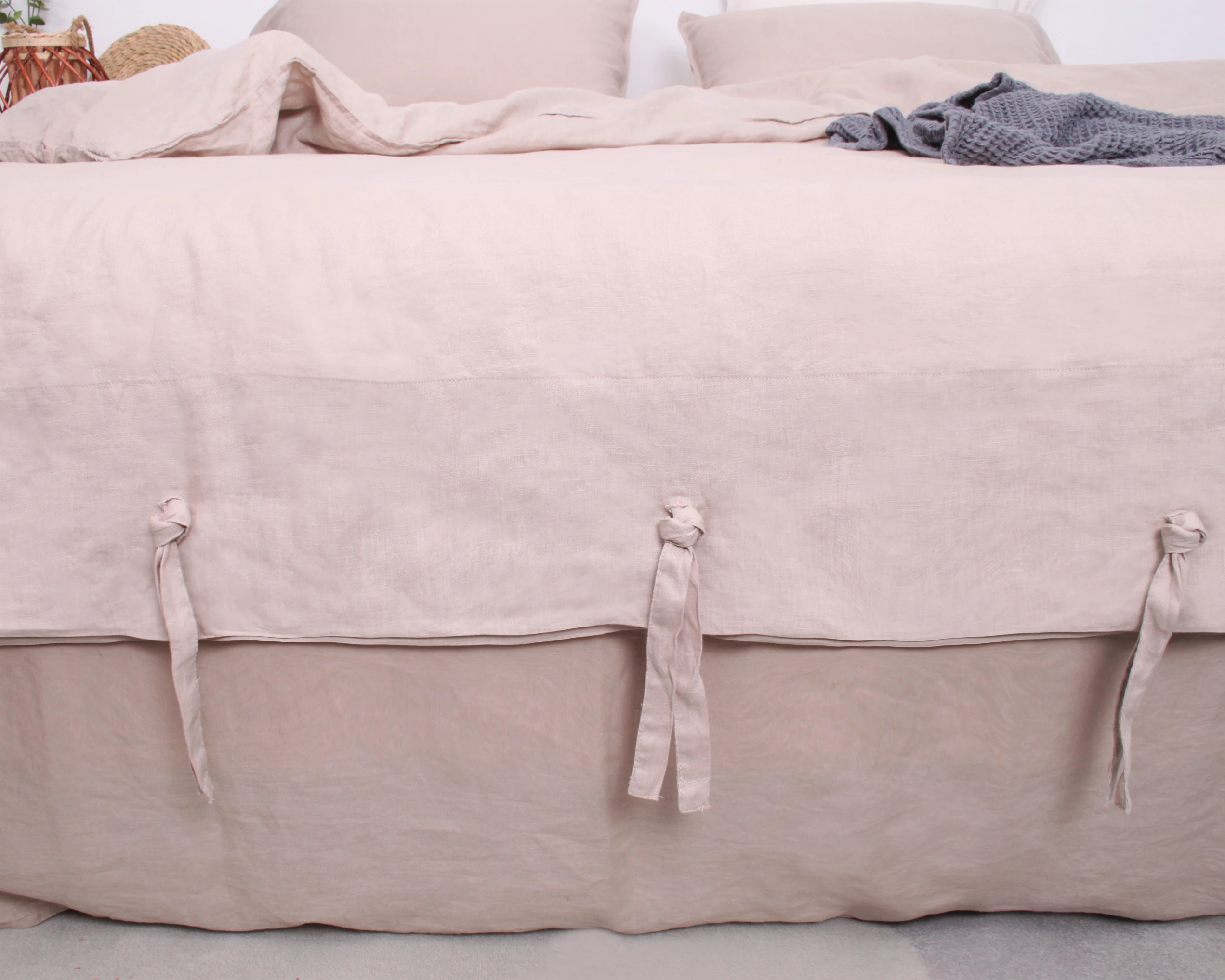 Wholesale linen duvet cover set new design 100% linen bedding stonewashed natural linen bedding sets
