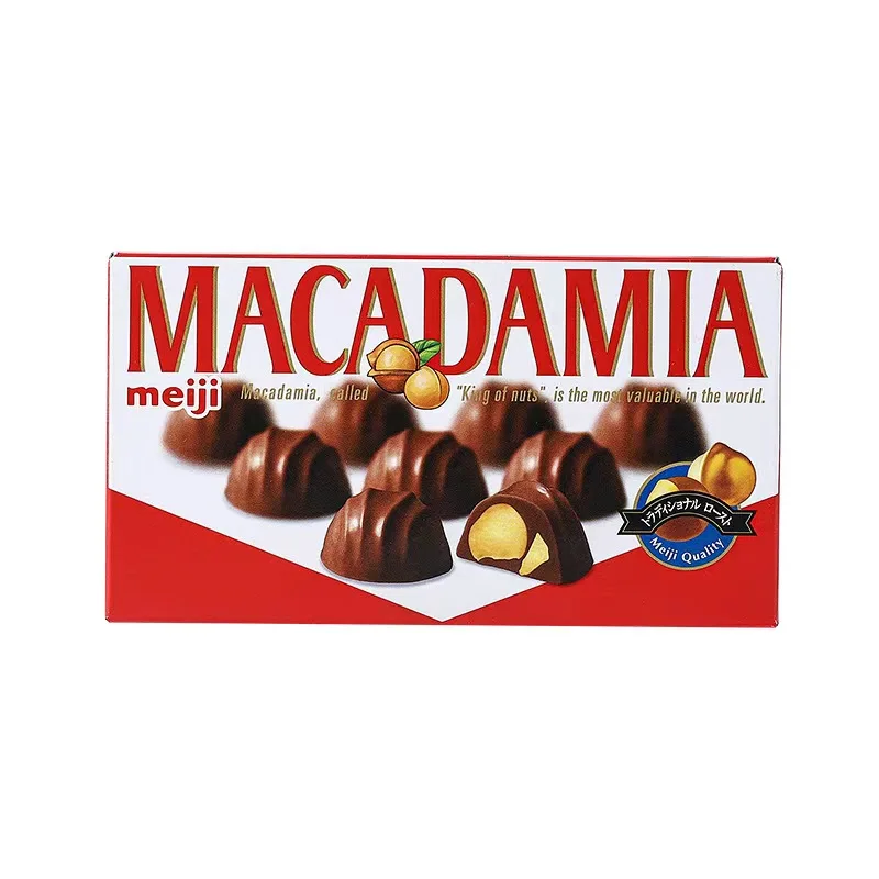 Meijii Flavored Chocolate Almond Filled Macadamia Nuts 58g Solid Snack Gift for Children Girlfriend Additional Candy Ingredient