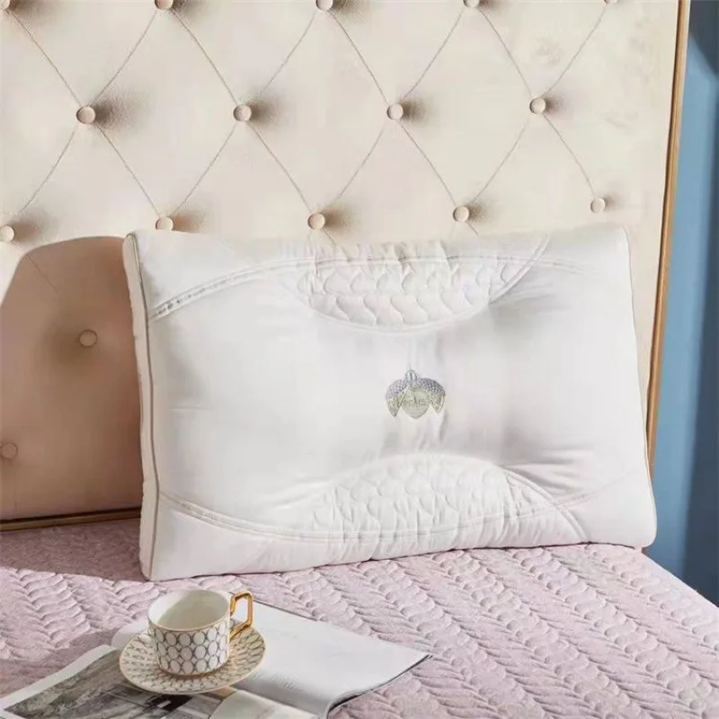 ix Pillow Core Double adult home Neck pillow Single Five Hotel Extra Thick plus High soft . - Yes