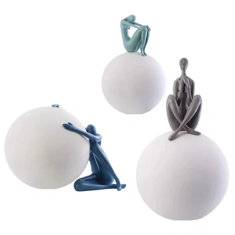 Custom Resin Crafts Sculptures sexy nude lady dancing figurines woman Figurine for table top decor